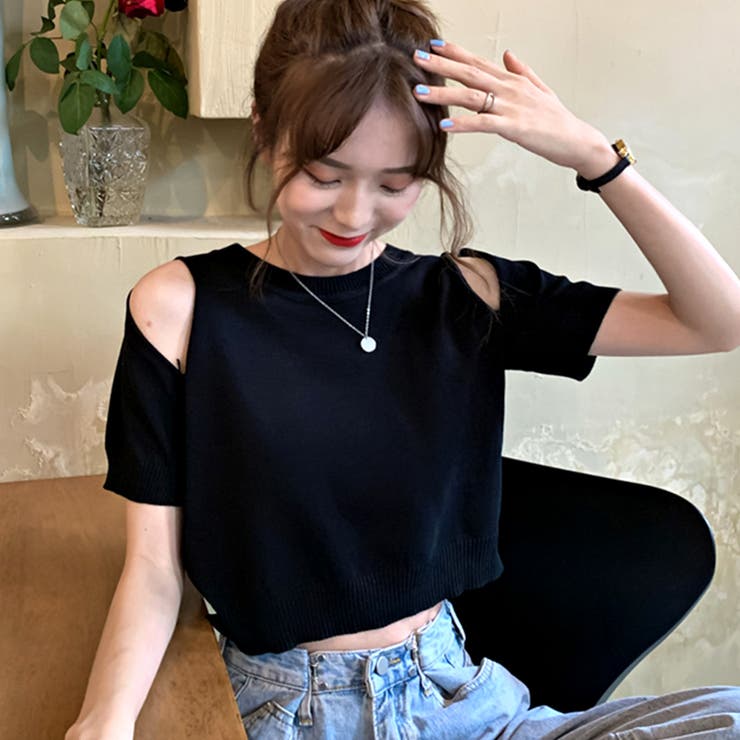 新品✴︎CHANEL✴︎ショート丈トップス セール】ショート丈メッシュニットトップス（Tシャツ/カットソー