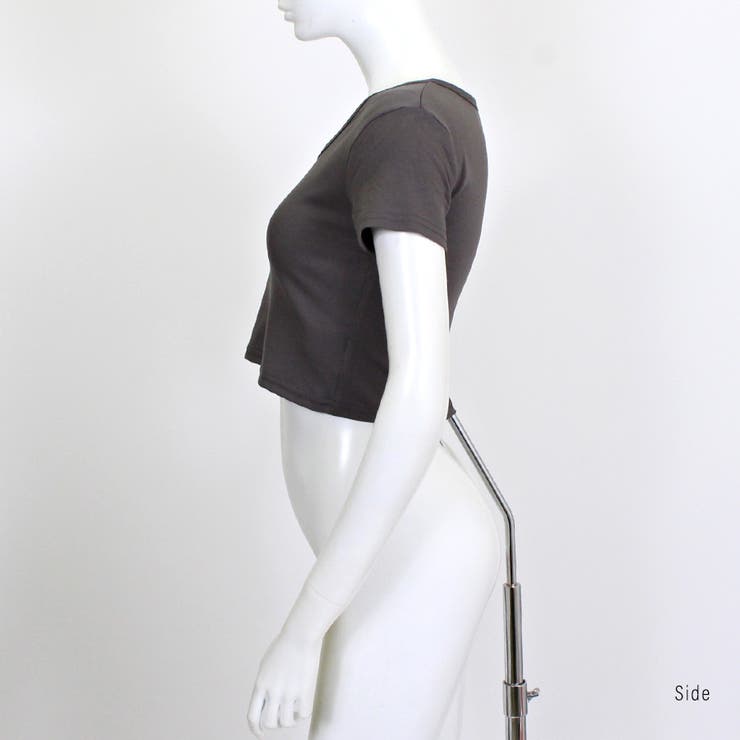 ショート丈カラーTシャツ カットソー インナー | Riff | 詳細画像28 