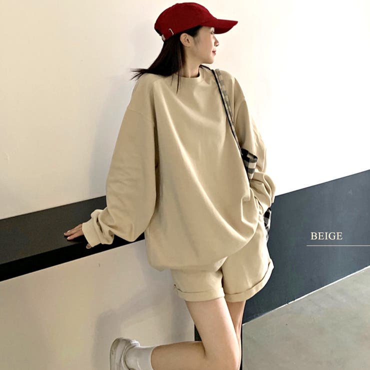 セットアップ BIGトレーナー+ショートパンツ 2点セット[品番