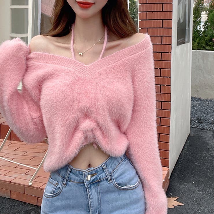 フロントシャーリングシャギーニット セーター Vネック 品番 Netw Riff リフ のレディースファッション通販 Shoplist ショップリスト