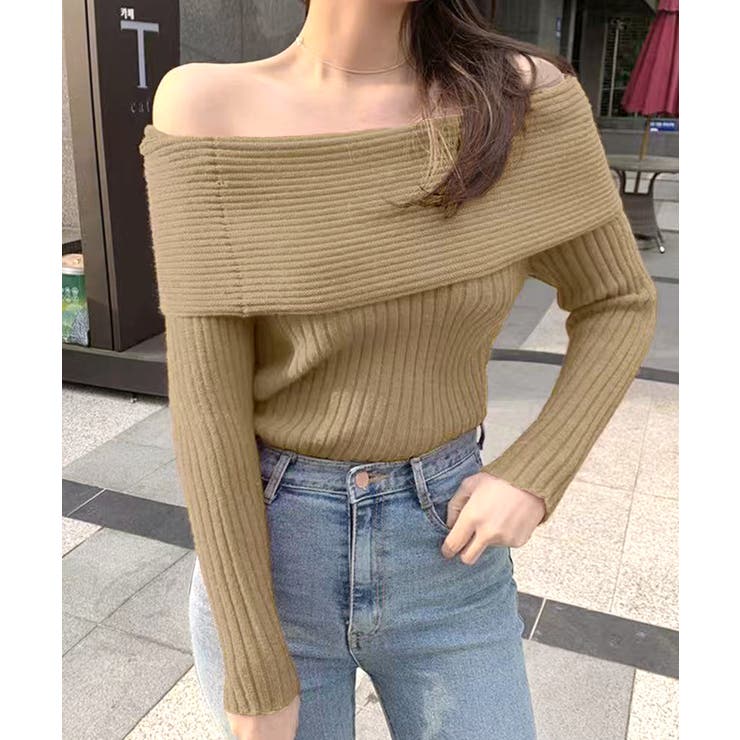 モカ | オフショルニットトップス オフショルダー オフタートル | Riff