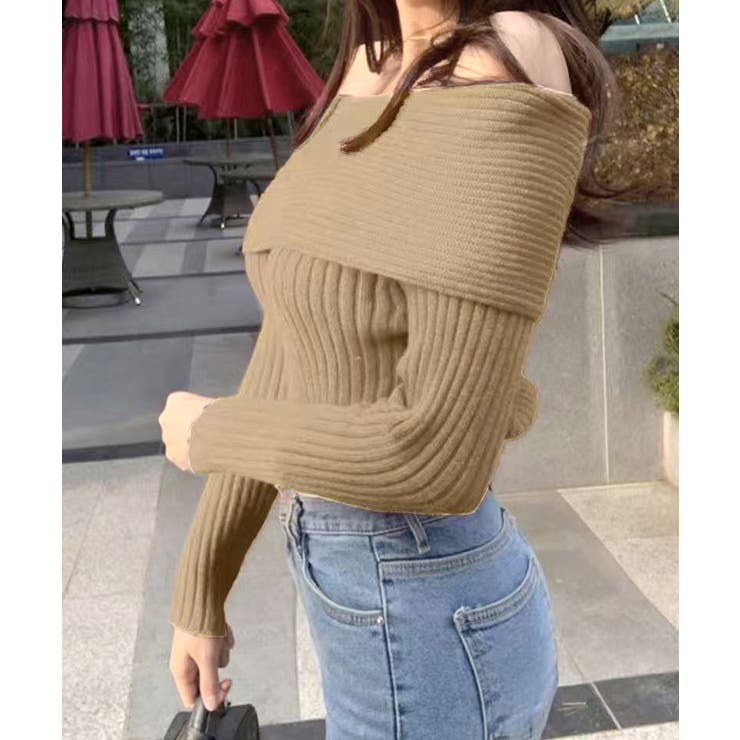 オフショルニットトップス オフショルダー オフタートル | Riff | 詳細画像59 