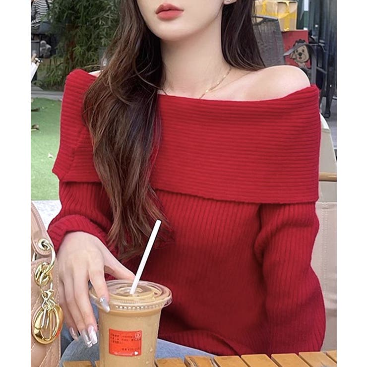 オフショルニットトップス オフショルダー オフタートル | Riff | 詳細画像41 