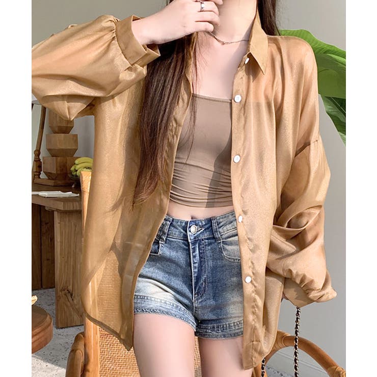 シアーシャツ シースルー 羽織り | Riff | 詳細画像35 