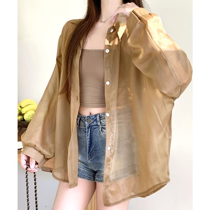 シアーシャツ シースルー 羽織り | Riff | 詳細画像37 