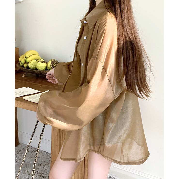 シアーシャツ シースルー 羽織り | Riff | 詳細画像38 