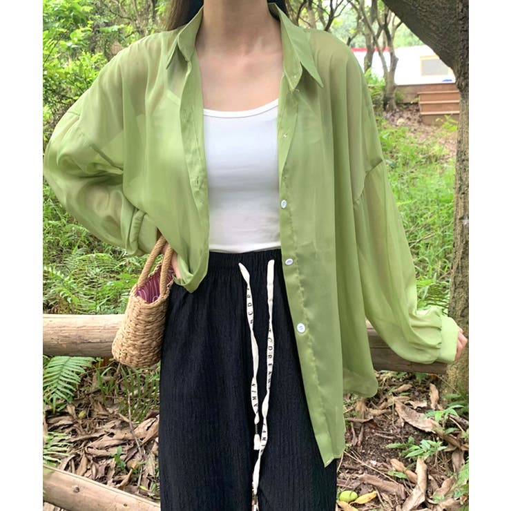 シアーシャツ シースルー 羽織り | Riff | 詳細画像50 