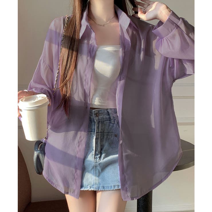 シアーシャツ シースルー 羽織り | Riff | 詳細画像39 