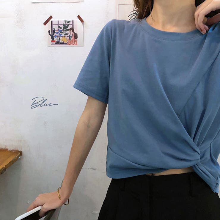 シンプルコーデを格上げ。ツイストTシャツ カットソー トップス | Riff | 詳細画像14 