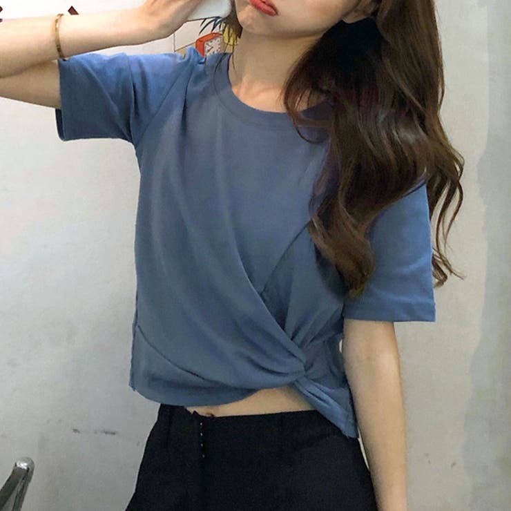 シンプルコーデを格上げ。ツイストTシャツ カットソー トップス | Riff | 詳細画像17 