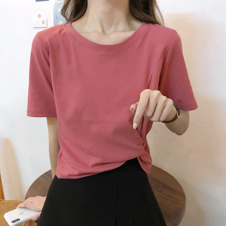 シンプルコーデを格上げ。ツイストTシャツ カットソー トップス | Riff | 詳細画像10 