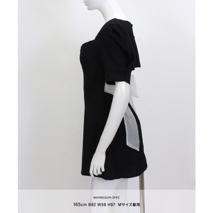 メルトザレディー バックオープンデザインドレス ミニワンピ リブ 切り替え 美品 melt the lady♥︎バックオープンニットミニワンピース