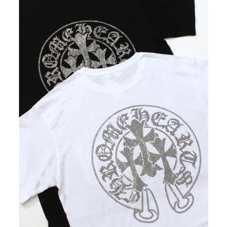 トリプルクロスラインストーンTシャツ ロンT クルーネック[品番