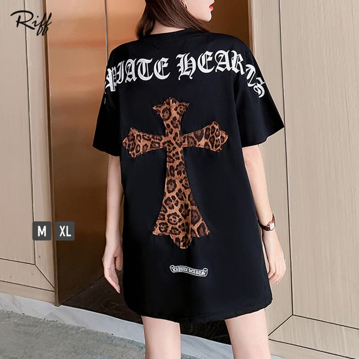 ヒョウ柄クロスtシャツ ロンt 豹柄 品番 Netw Riff リフ のレディースファッション通販 Shoplist ショップリスト