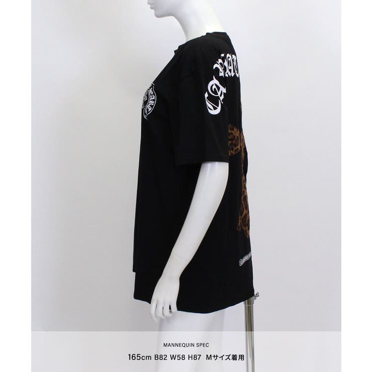 ヒョウ柄クロスTシャツ ロンT 豹柄[品番：NETW0001242]｜Riff（リフ