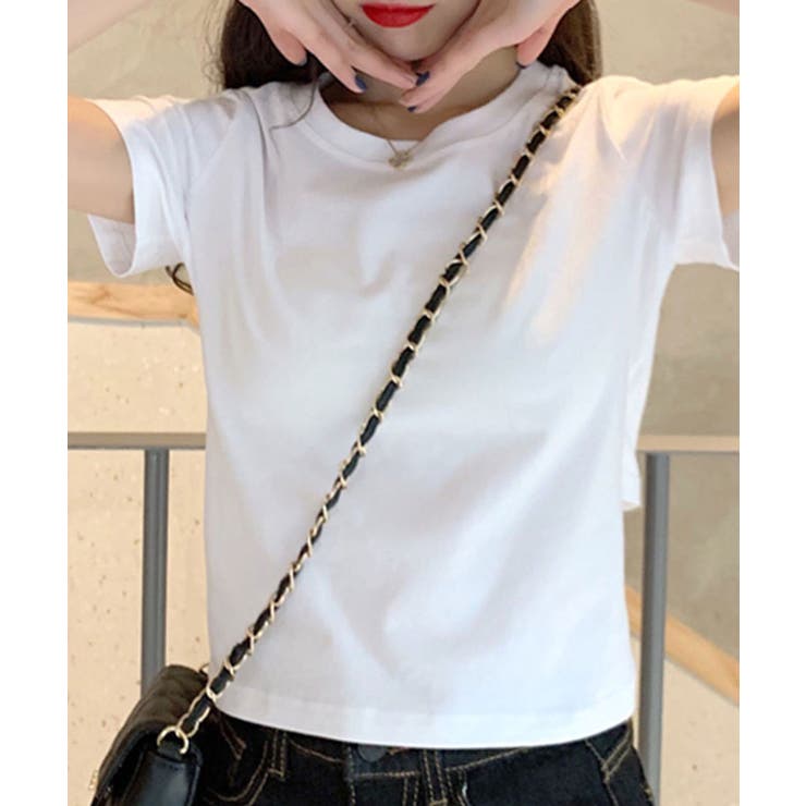 バックシャンで旬な装い ウエスト見せバックリボンTシャツ ショート丈 | Riff | 詳細画像4 