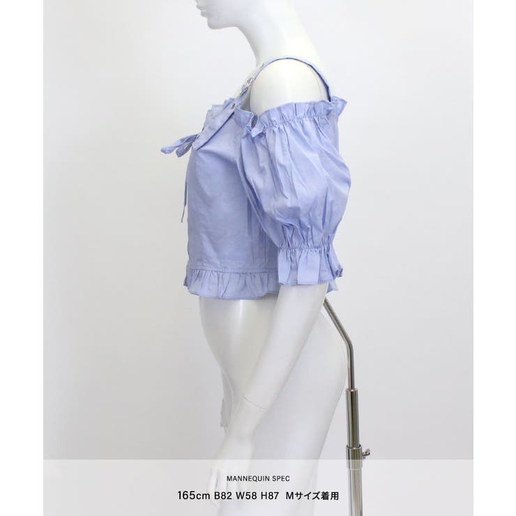 入荷now 買えない 肩ベルトオフショルフリルトップス ショルダーベルト オフ トップス