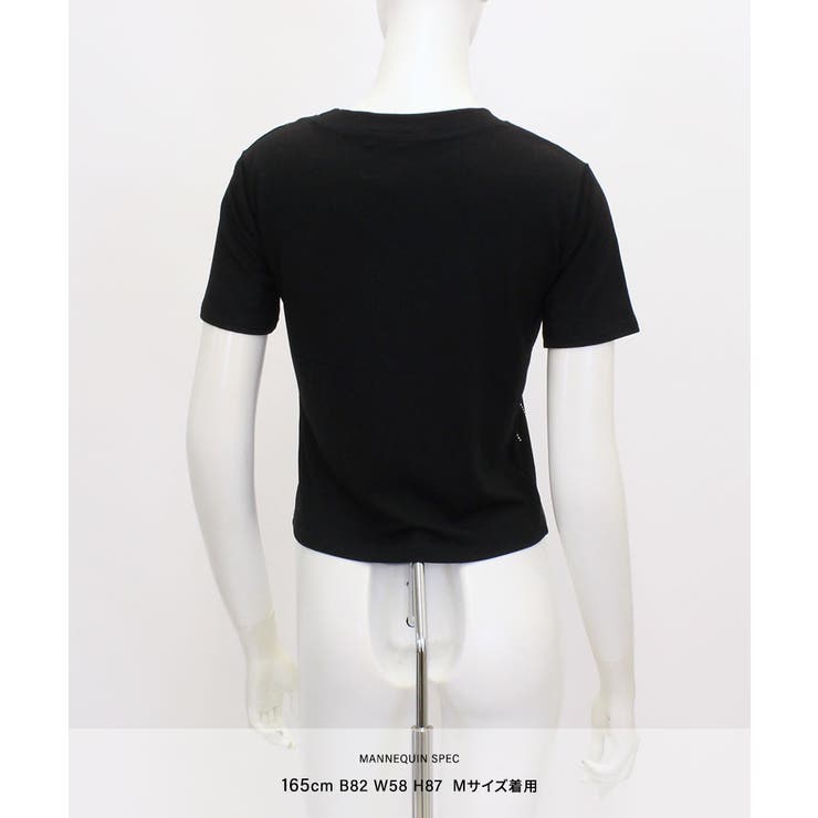 ビスチェラインストーンTシャツ ショート丈 チビT[品番