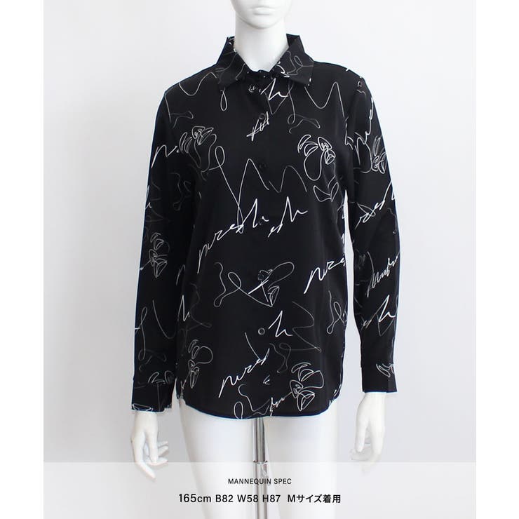 上品にきまるシンプル柄シャツ 英字 レトロ | Riff | 詳細画像17 
