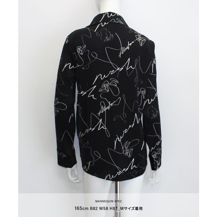 上品にきまるシンプル柄シャツ 英字 レトロ | Riff | 詳細画像19 