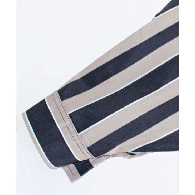 着映えする太ストライプがアクセントに ストライプシャツ ゆるシャツ | Riff | 詳細画像20 