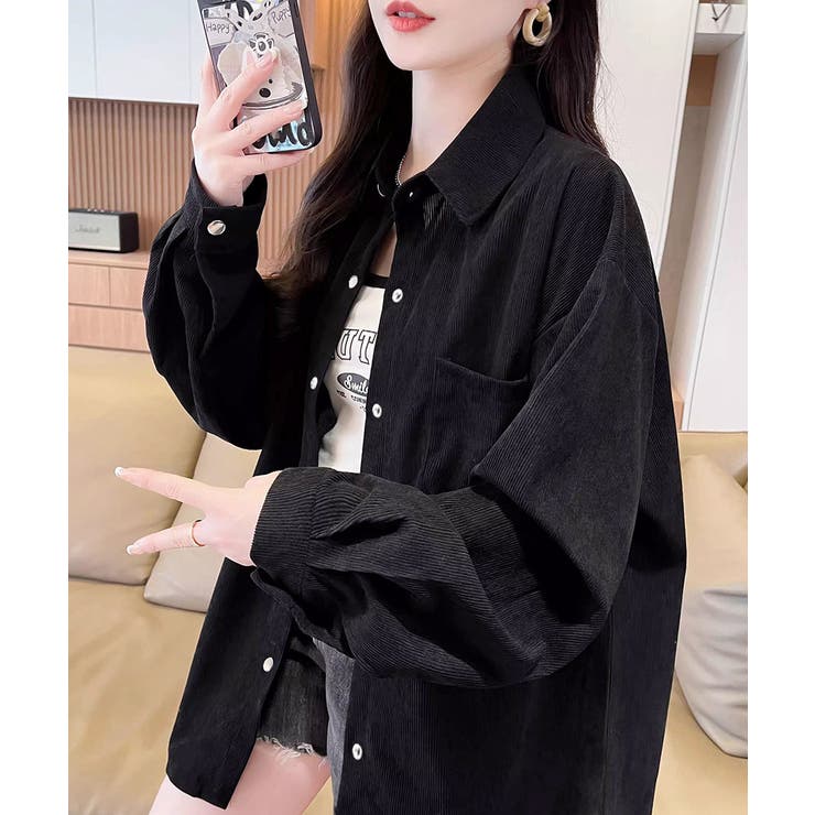 BIGシャツ コーデュロイ ゆるシャツ | Riff | 詳細画像22 