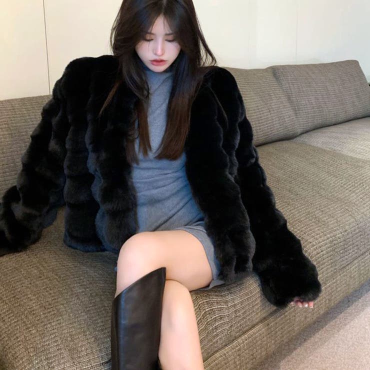 羽織るだけでリッチな気分に ファーショートコート ファー | Riff | 詳細画像10 