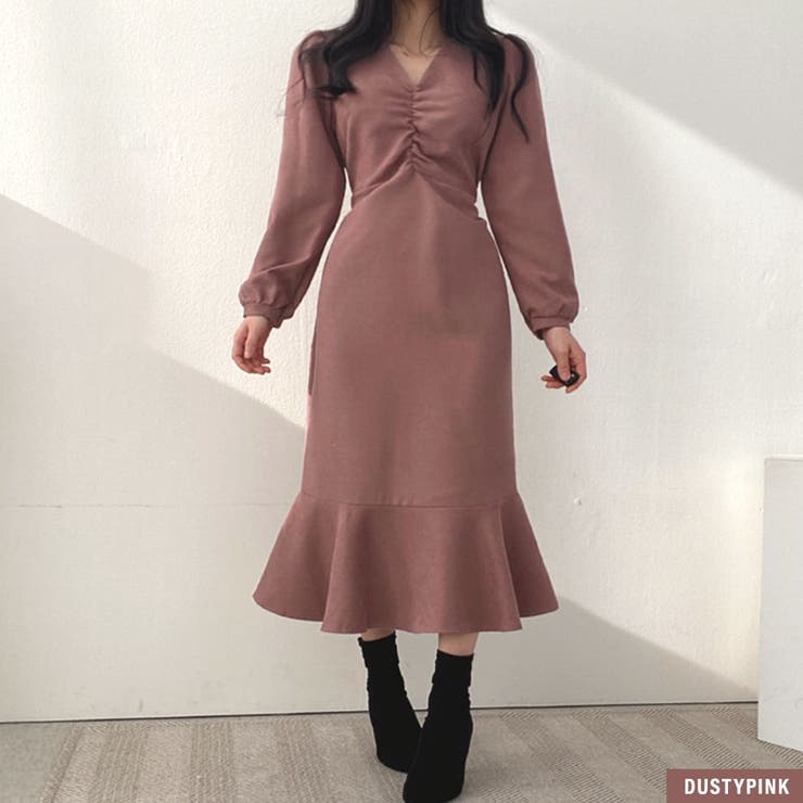 マーメイドワンピース 裾フリル ロングワンピース | Riff | 詳細画像10 