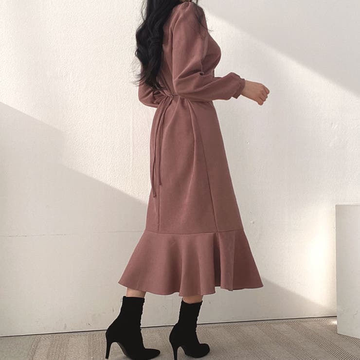 マーメイドワンピース 裾フリル ロングワンピース | Riff | 詳細画像15 