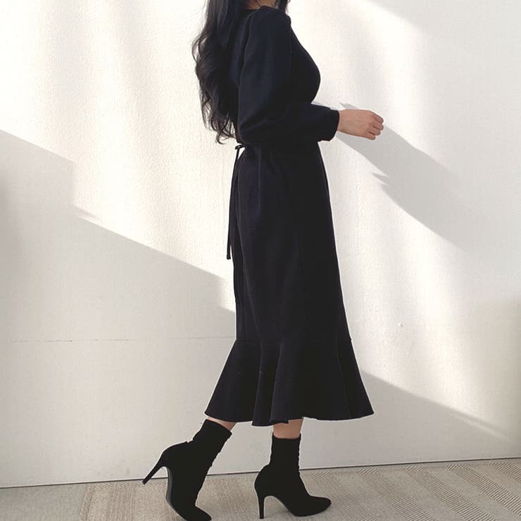 マーメイドワンピース 裾フリル ロングワンピース | Riff | 詳細画像18 