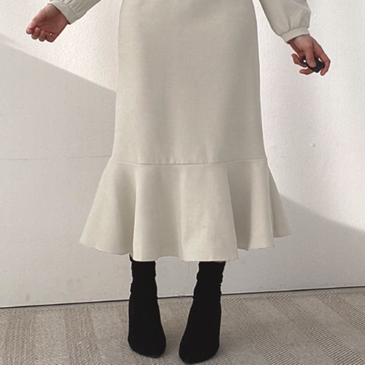 マーメイドワンピース 裾フリル ロングワンピース | Riff | 詳細画像5 