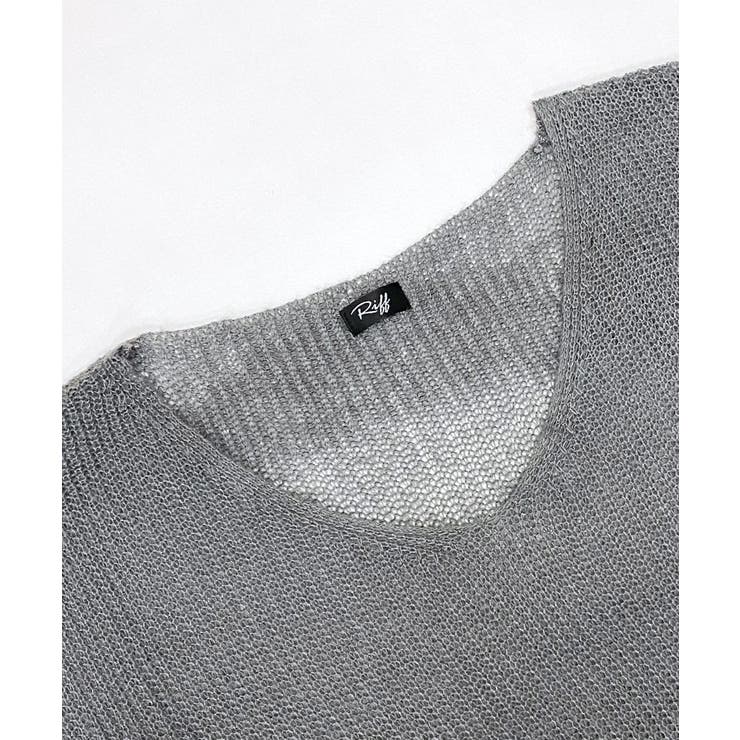 Vネックニット シアー ルーズニット | Riff | 詳細画像26 