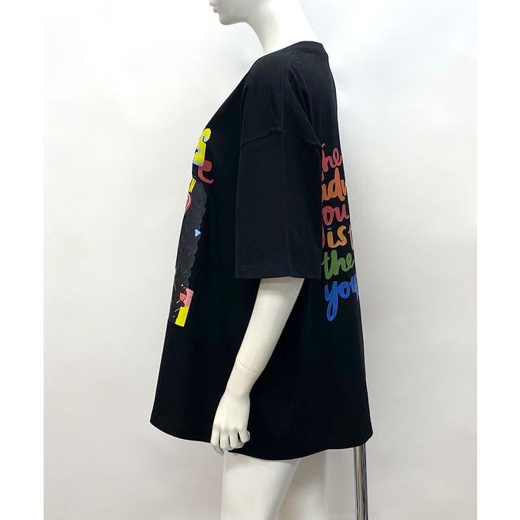 前後BIGプリントデザイン プリントTシャツ オーバーサイズ[品番