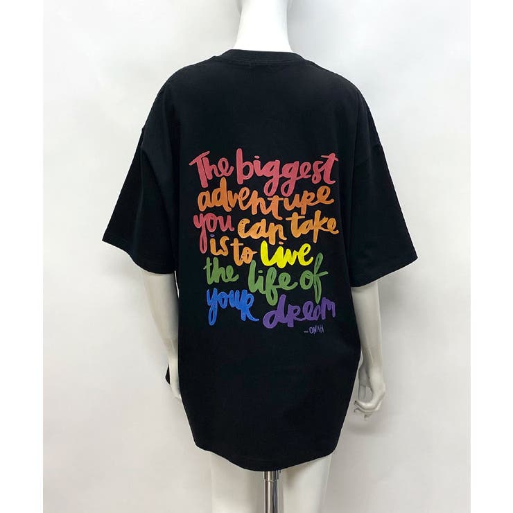 前後BIGプリントデザイン プリントTシャツ オーバーサイズ[品番