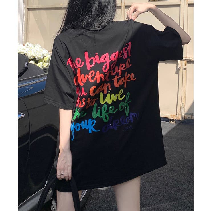 前後BIGプリントデザイン プリントTシャツ オーバーサイズ | Riff | 詳細画像12 