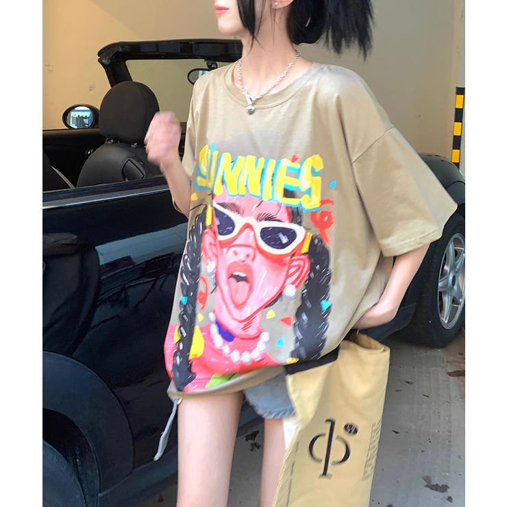 レディース 半袖Tシャツ★キルシ★フルプリント ビッグ オーバー 楽天市場】ロゴTシャツ tシャツ レディース 半袖 Tシャツ 箔