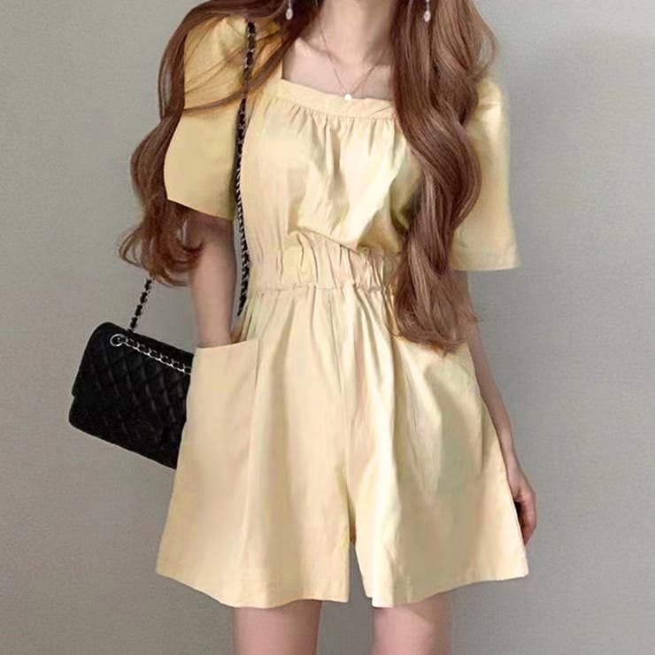 ベージュ | カジュアルすぎない大人のオールインワン ロンパース オールインワン | Riff