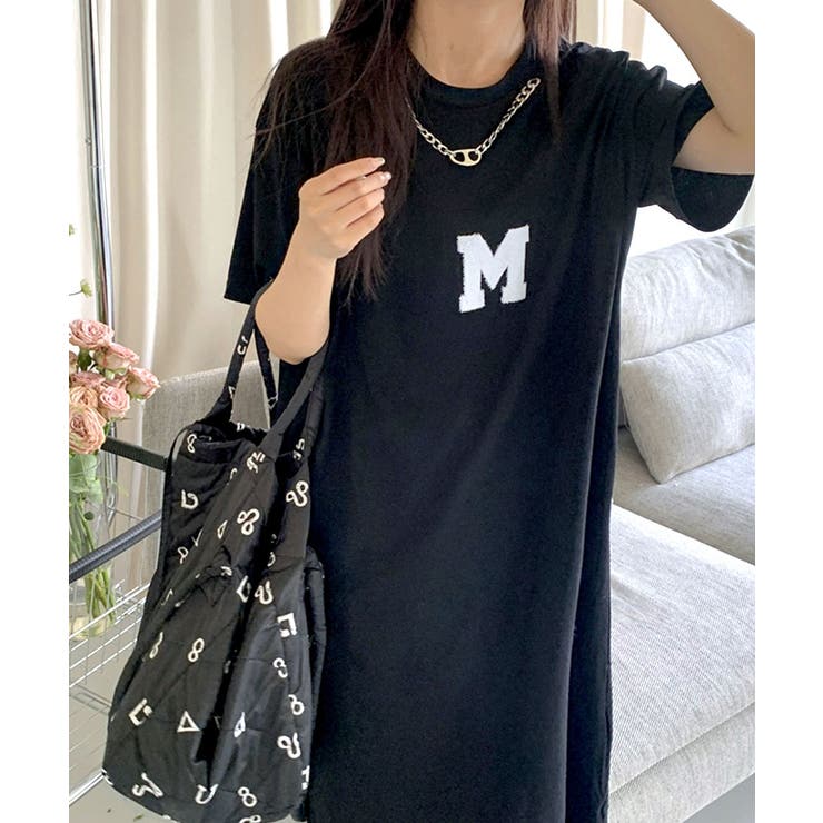 Mii☆MM6 ☆ロゴプリント Tシャツ&amp;バンダナワンピース2点 ワンピース】まいにちONE PIECE イラストコレクション 袖フリルTシャツ