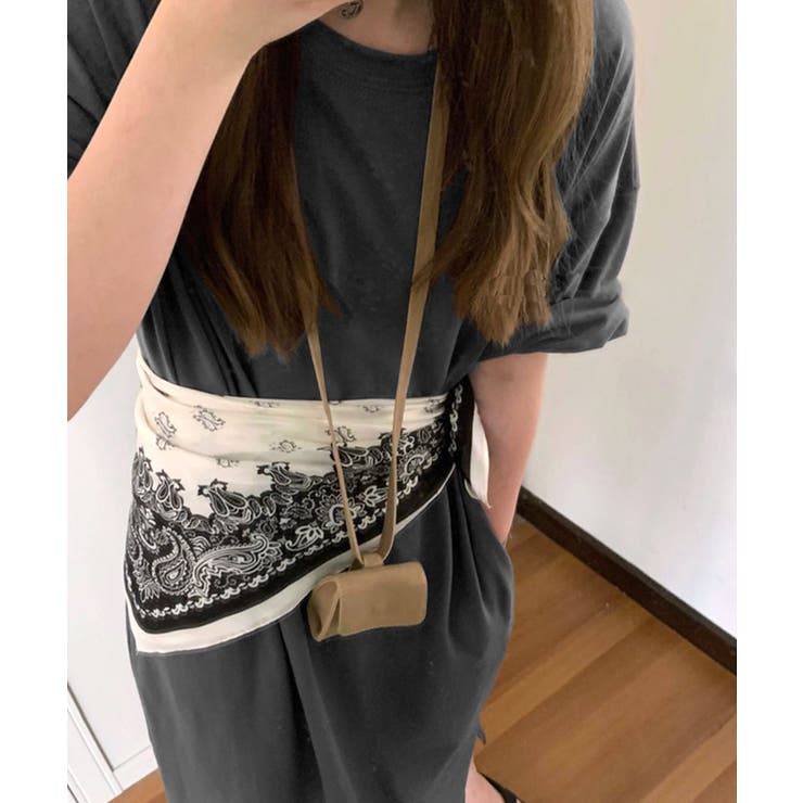 1枚でサッと楽ちんスタイリング Tシャツワンピース ロング[品番
