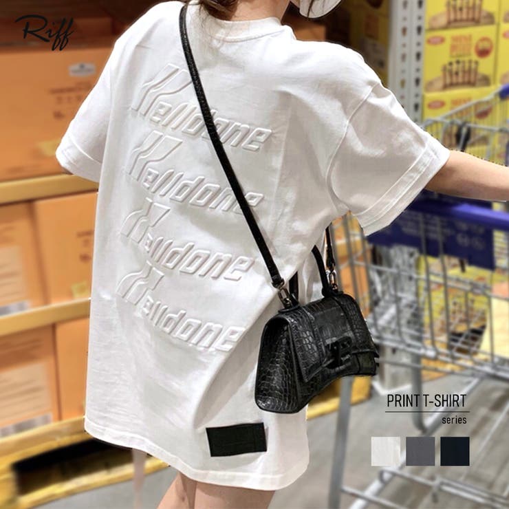 ぷっくりとしたロゴがPOPなデザイン Tシャツ ロゴエンボス加工 | Riff | 詳細画像1 