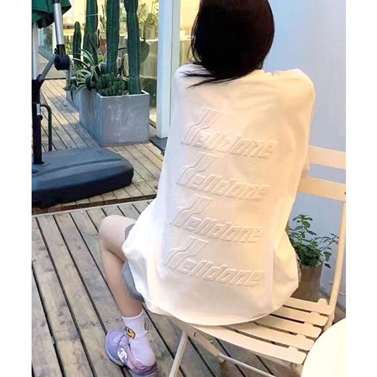 ぷっくりとしたロゴがPOPなデザイン Tシャツ ロゴエンボス加工 | Riff | 詳細画像3 