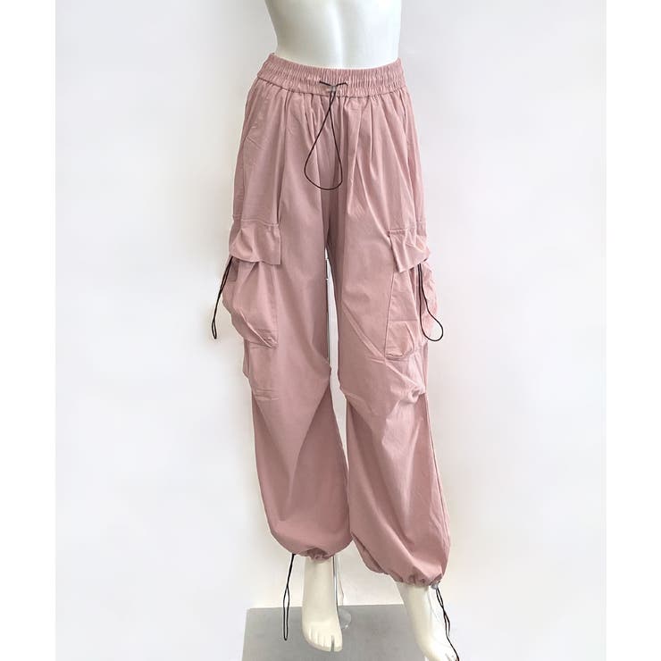 カーゴパンツ ドロスト付き パラシュートパンツ[品番