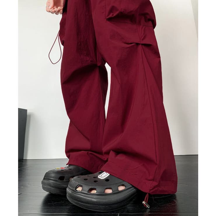 カーゴパンツ ドロスト付き パラシュートパンツ[品番