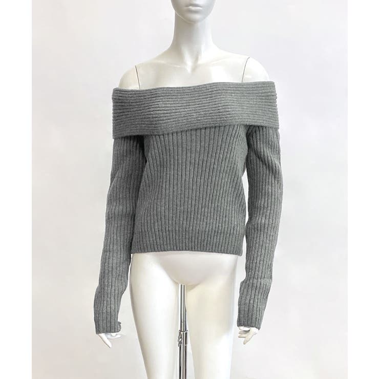 オフショルニットトップス オフショルダー オフタートル | Riff | 詳細画像14 