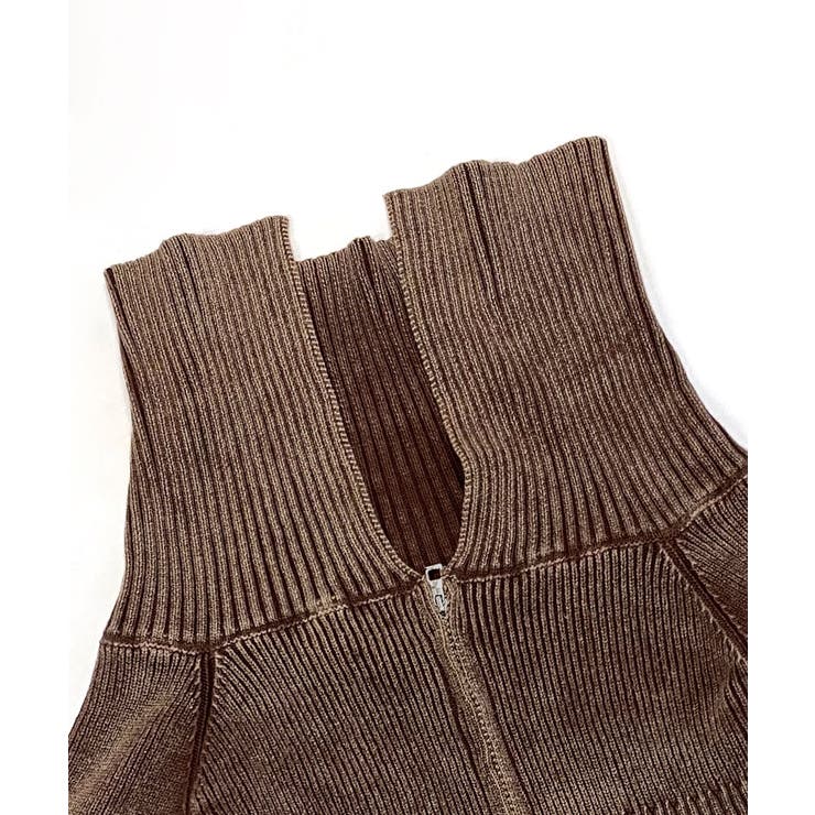 オフショルダー前ZIPトップス ニット オフショル | Riff | 詳細画像28 