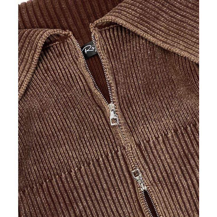 オフショルダー前ZIPトップス ニット オフショル | Riff | 詳細画像31 