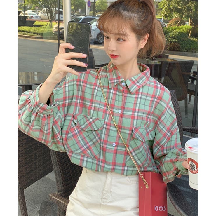 チェックシャツ オーバーサイズ ゆるシャツ[品番：NETW0001670