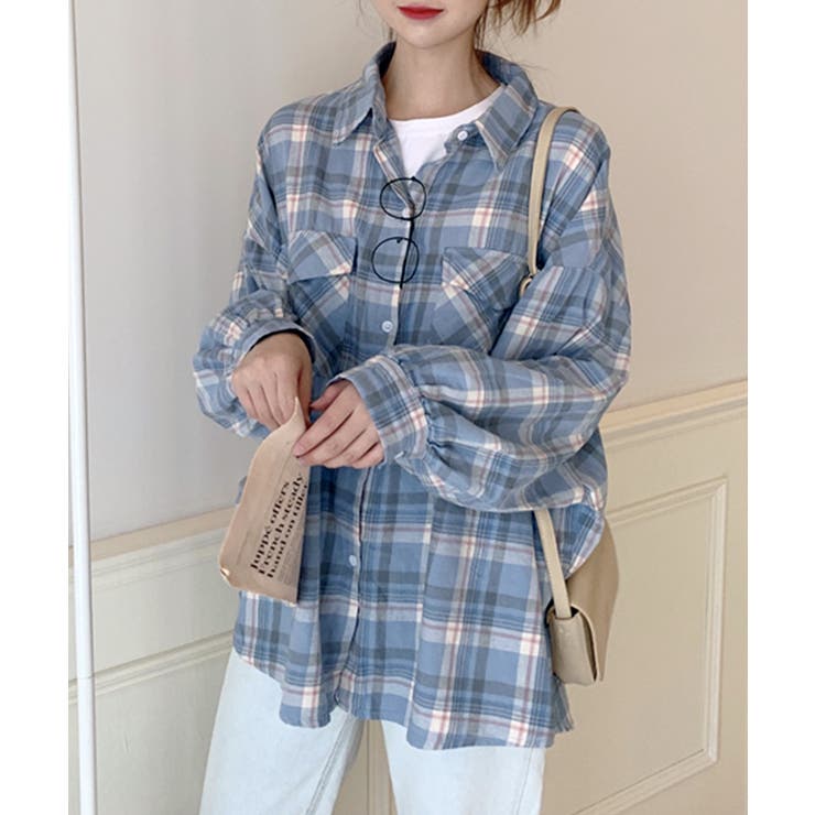 チェックシャツ オーバーサイズ ゆるシャツ[品番：NETW0001670
