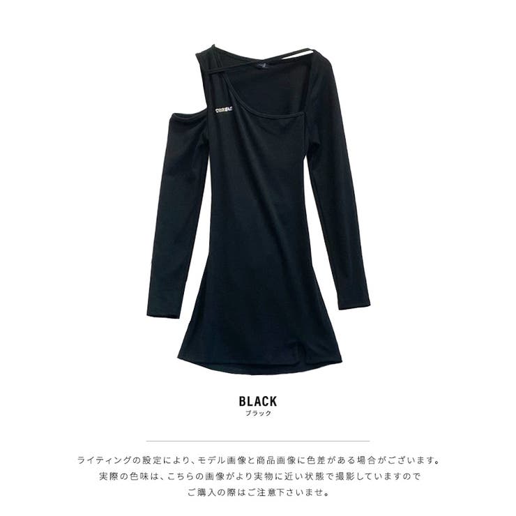 BACKリボン付きミニワンピース ウエスト見せ ミニワンピース