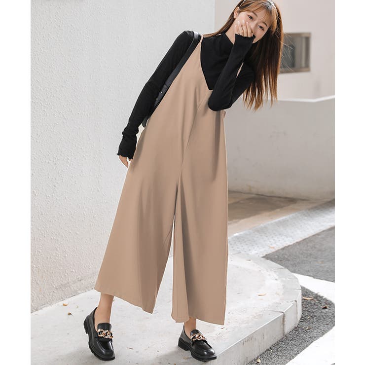 natural by clipツイルキャミサロペット✳︎ リネン100%チャコール